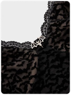 Kollyy Punk Black Mesh Double Layer Halloween Top Tank Top & Cami -Tops Sales 9b1d51003f74f983008dc852a6ff852d