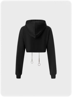 Kollyy Punk Black Top Hoodie & Sweatshirt -Tops Sales 9b3f9e729844ccaed88c2d525ca303ec