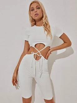 Kollyy Casual White Top Jumpsuit -Tops Sales 9b6f80131f3c7ddc506a2ee3a4b5303f