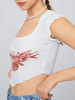 Kollyy Y2K White Butterfly Square Neck Top T-Shirt 19 Kollyy Y2K White Butterfly Square Neck Top T-Shirt -Tops Sales 9b9a7d7c02d9eb5bd8f5b69c626d99ae