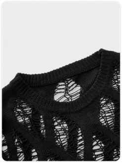 Kollyy Street Black Cut Out Extra-Long Sleeve Halloween Top Sweater -Tops Sales 9c08c03c06519178b3e2d148a4fb0d4a