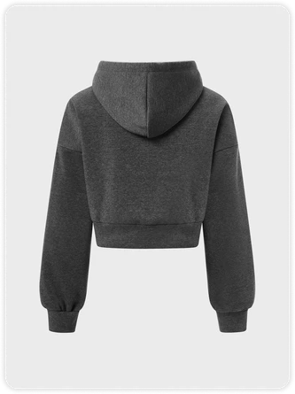 Kollyy Street Deep Gray Graphic Hooded Top Hoodie & Sweatshirt 4 Kollyy Street Deep Gray Graphic Hooded Top Hoodie & Sweatshirt - Image 4