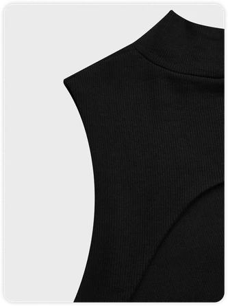 Kollyy Casual Black Top Tank Top & Cami 2 Kollyy Casual Black Top Tank Top & Cami - Image 2