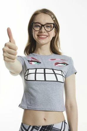 Kollyy Street Gray Top T-Shirt 1 Kollyy Street Gray Top T-Shirt