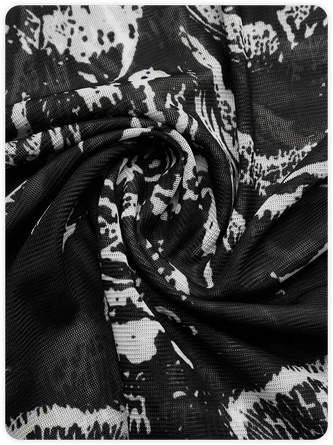 Kollyy Punk Black Mesh Skull Top Women Top 2 Kollyy Punk Black Mesh Skull Top Women Top - Image 2