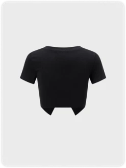 Kollyy Fashion Black Butterfly V-Neck Top T-Shirt -Tops Sales a0c701953b647a8fce7569f53e3e4275