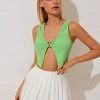 Kollyy Casual Green Top Tank Top & Cami