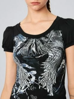 Kollyy Vintage Black Top T-Shirt -Tops Sales a477c9fa82c70d301fd95af90ff38e2d