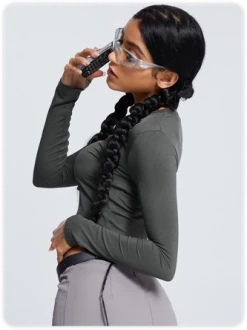 Kollyy Y2K Deep Gray Star Cut Out Top T-Shirt -Tops Sales a5c0dc57ba132a62e1ac5b73f5fba825