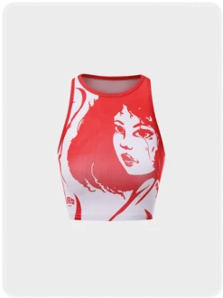 Kollyy Street Red Slim Figure Top Tank Top & Cami