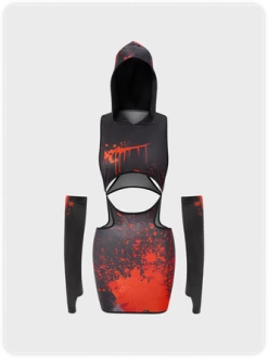 Kollyy Punk Black Cut Out Graffiti Halloween Top Tank Top & Cami -Tops Sales a5f1b8f7ce243f3eaa1dbe19fd9200c7