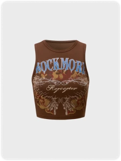 Kollyy Brown Top Tank Top & Cami