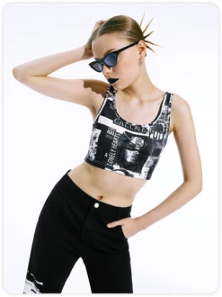 Kollyy Black Top Tank Top & Cami