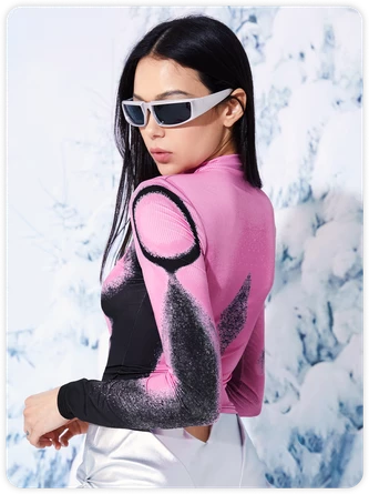 Kollyy Edgy Deep Pink Top T-Shirt 7 Kollyy Edgy Deep Pink Top T-Shirt - Image 7