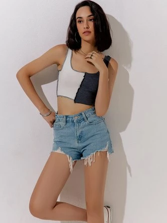 Kollyy Casual Gray Top Tank Top & Cami 2 Kollyy Casual Gray Top Tank Top & Cami - Image 2