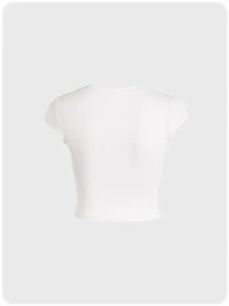 Kollyy Fashion White Top T-Shirt 3 Kollyy Fashion White Top T-Shirt - Image 3