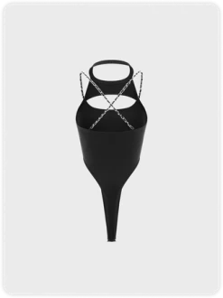 Kollyy Y2K Black Cut Out Cropped Top Bodysuit -Tops Sales af2addf8298d594f0215f2429a1533c7