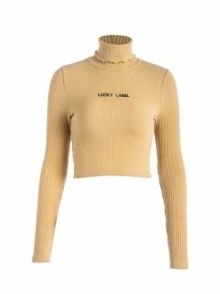 Kollyy Casual Khaki Top T-Shirt