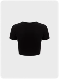 Kollyy Punk Black Floral Short Sleeves Top T-Shirt 23 Kollyy Punk Black Floral Short Sleeves Top T-Shirt -Tops Sales b0283eca94c59e4d810af2adee645428