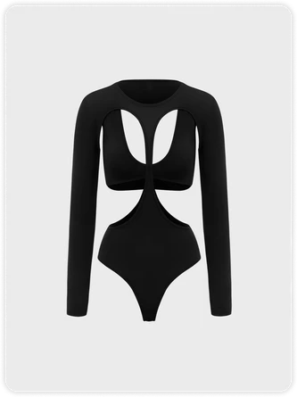 Kollyy Street Black Cut Out Top Bodysuit 1 Kollyy Street Black Cut Out Top Bodysuit