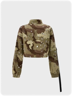 Kollyy Edgy Camouflage Gray Camo Geometric Design Top Outwear -Tops Sales b0c5ab29c96591d37b03d675ca325ac5