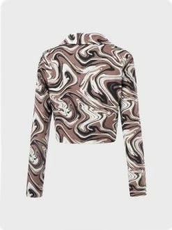 Kollyy Vintage White-Brown Top Outwear -Tops Sales b0e6d020afc753a88651613023d8ece0