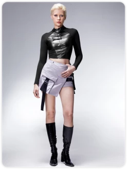 Kollyy Punk Black Patchwork Removable Straps Halloween Top T-Shirt 12 Kollyy Punk Black Patchwork Removable Straps Halloween Top T-Shirt -Tops Sales b156f76672db285999ffd57ab0770396