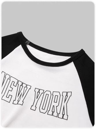 Kollyy Street White Letter Top T-Shirt 2 Kollyy Street White Letter Top T-Shirt - Image 2