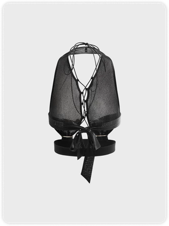 Kollyy Street Black Backless Halter Lace Up Top Tank Top & Cami 4 Kollyy Street Black Backless Halter Lace Up Top Tank Top & Cami - Image 4