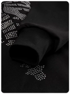 Kollyy Punk Black Skull Hotfix Rhinestone Halloween Top Hoodie & Sweatshirt 6 Kollyy Punk Black Skull Hotfix Rhinestone Halloween Top Hoodie & Sweatshirt -Tops Sales b49e1ee6bad6848f3787d02a13909d1a