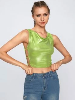 Kollyy Green Top Tank Top & Cami -Tops Sales b4f2dd2d7edf0ff7cbd0adae4570aac3