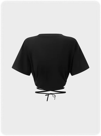 Kollyy Punk Black Graphic Lace Up Halloween Top T-Shirt 4 Kollyy Punk Black Graphic Lace Up Halloween Top T-Shirt - Image 4