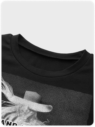 Kollyy Street Black Letter Top T-Shirt 3 Kollyy Street Black Letter Top T-Shirt - Image 3