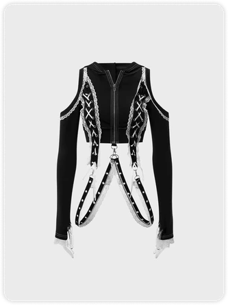 Kollyy Street White Cut Out Top T-Shirt 1 Kollyy Street White Cut Out Top T-Shirt