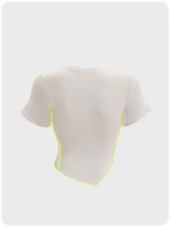 Kollyy Street White Short Sleeves Raw Edge Top T-Shirt 11 Kollyy Street White Short Sleeves Raw Edge Top T-Shirt -Tops Sales b91a0d01efaf7aa7326b2b4793f89fab