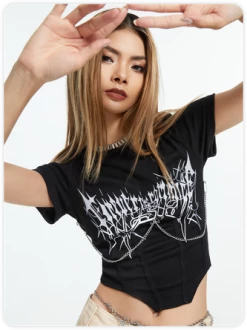 Kollyy Fashion White Top T-Shirt