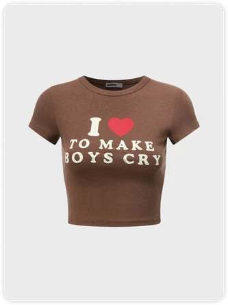 Kollyy Street White Letter Top T-Shirt 6 Kollyy Street White Letter Top T-Shirt - Image 6