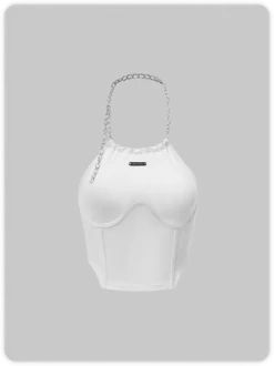 Kollyy White Top Tank Top & Cami