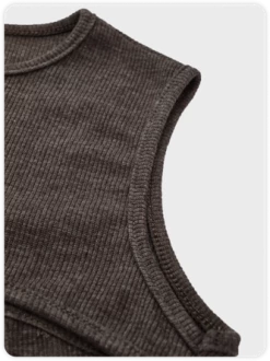 Kollyy Brown Asymmetrical Design Cut Out Deconstructed Top Tank Top & Cami -Tops Sales bd018a4a3a04a24a75641469d629f93e