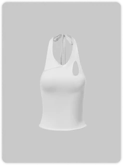 Kollyy Casual White Top Tank Top & Cami