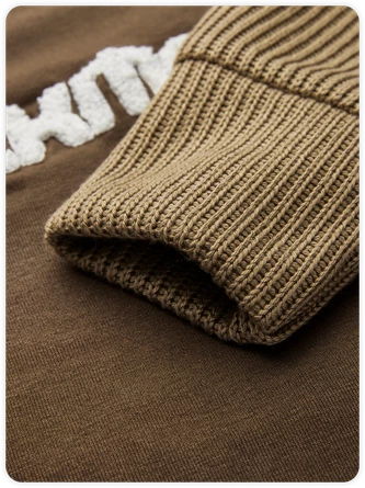 Kollyy Y2K Brown Color Block Top Hoodie & Sweatshirt 2 Kollyy Y2K Brown Color Block Top Hoodie & Sweatshirt - Image 2