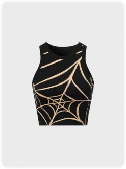 Kollyy Y2k Black Halloween Top Tank Top & Cami