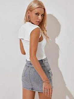 Kollyy Casual Black Top T-Shirt -Tops Sales c522277cf93eeb25fc593952c0c6eec9