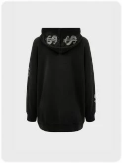 Kollyy Street Black Top Hoodie & Sweatshirt -Tops Sales c59cffefb61b403fa260790537064e34