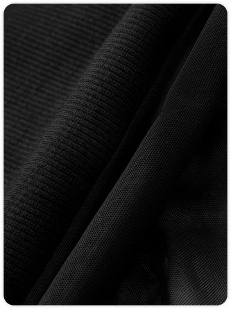 Kollyy Edgy Black Metal Patchwork Letter Cyberpunk Top Bodysuit 6 Kollyy Edgy Black Metal Patchwork Letter Cyberpunk Top Bodysuit - Image 6