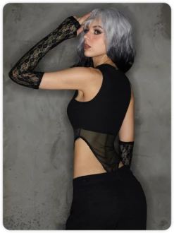 Kollyy Edgy Black Metal Patchwork Letter Cyberpunk Top Bodysuit 14 Kollyy Edgy Black Metal Patchwork Letter Cyberpunk Top Bodysuit -Tops Sales c6b67465a3eeb35cd815c944fca492ad