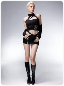 Kollyy Edgy Black Cut Out Top Sweater 13 Kollyy Edgy Black Cut Out Top Sweater -Tops Sales c71843d4a79b523ee201bd1f3ee68ac3