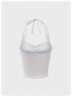 Kollyy White Graffiti Halter Top Tank Top & Cami -Tops Sales c7f0c71bfebb5a4eed0dc7c2ea74c913