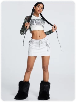 Kollyy Street White Mesh Patchwork Camo Top T-Shirt -Tops Sales c7fb7b5688ecb3b2ef5d208f8b22ce89