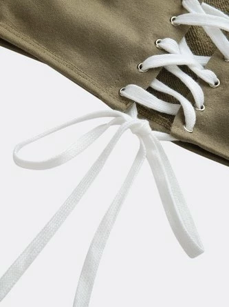 Kollyy Punk Khaki Top Tank Top & Cami 3 Kollyy Punk Khaki Top Tank Top & Cami - Image 3